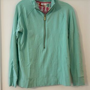 Crown & Ivy Aqua Half-Zip Sweater